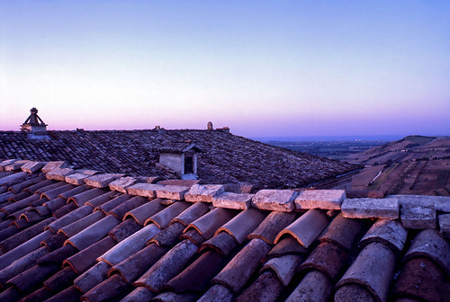 agosto1978 august 1978 giorgiorodano tetto roof monterado castellodimonterado marche italy tramonto sunset