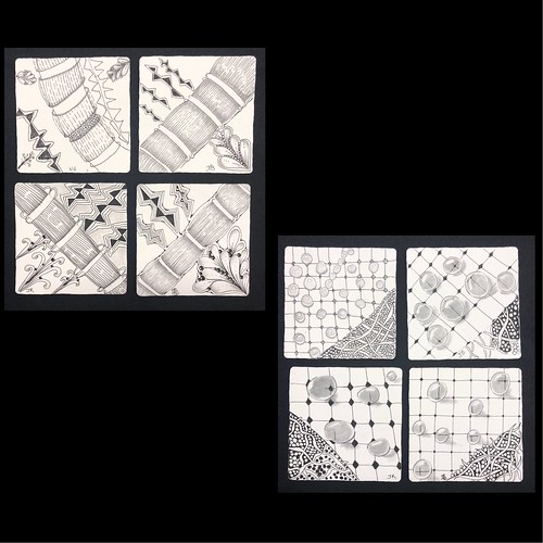 “Beyond Basics: Tanglenhancers” class tiles
