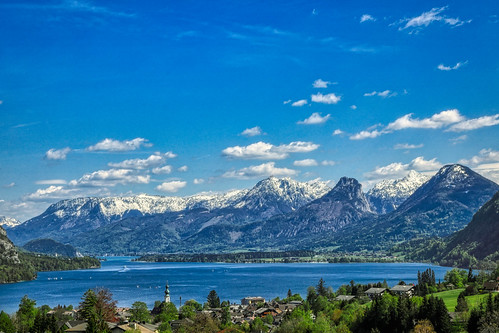 canon rf24105f4l phototour phototrip mountains view wolfgangsee ausatria panorama lake water sky clouds