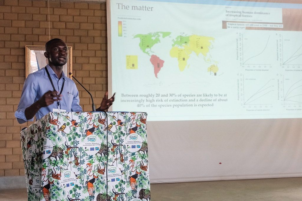 Chadrack Kafuti at the 2019 Science Week at UNIKIS, Kisangani - DRC.