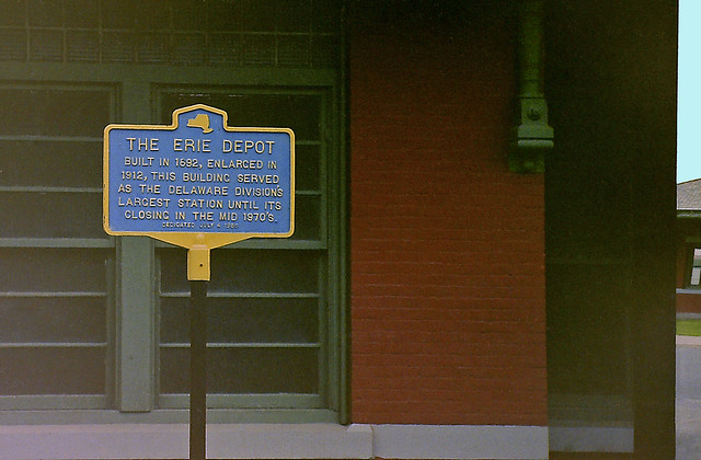 Erie Depot Plaque, Fort Jervis, New York