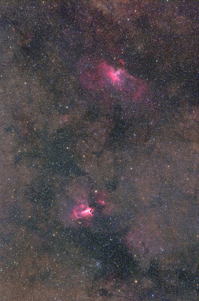The eagle and omega nebulae