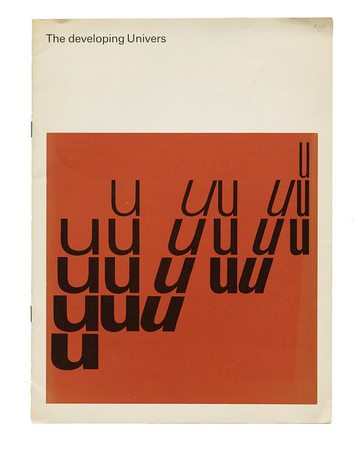 Univers specimen, (typeface by Adrian Frutiger), ATF, 1963…
