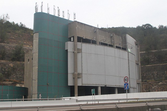 MTR service facility at the Lantau Island end of the Lantau Link