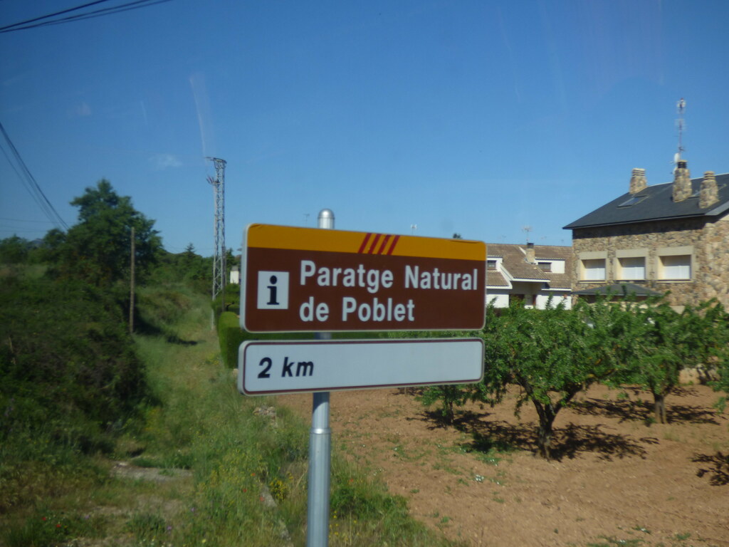 Poblet Monastery - sign - Paratge Natural de Poblet