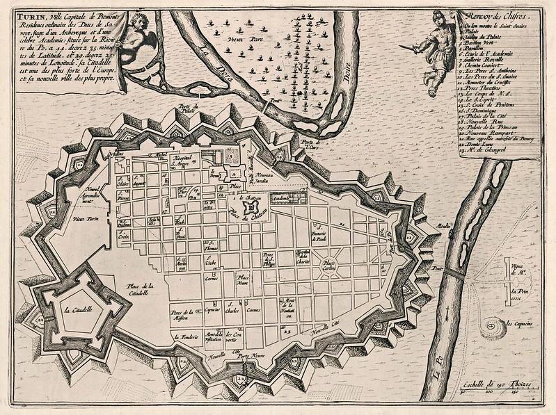 Nicholas de Fer (1646-1720) - Turin, Ville Capitale de Piemont (1696)