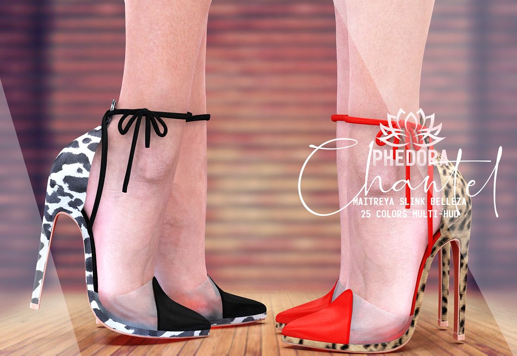 Phedora. for Kinky Event – "Chantel" animal print heels