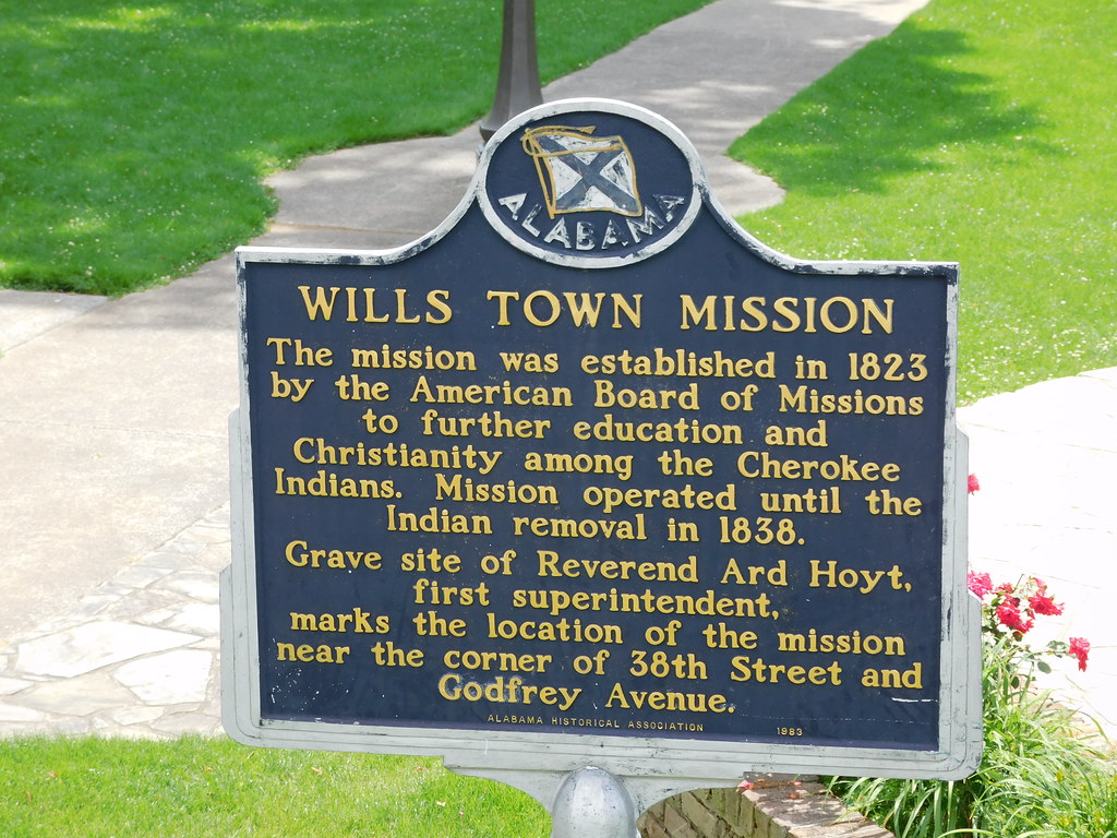 Wills Town Mission Historic Marker