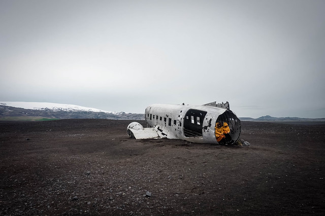 hylätty lentokone Islanti