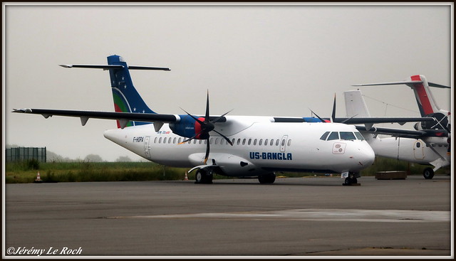 ATR 72-600 (72-212A) US-BANGLA AIRLINES S2-AKI MSN1042 EX HOP (F-HOPA) AEROPORT MORLAIX-PLOUJEAN (LFRU/MXN)