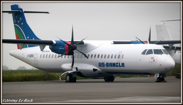 ATR 72-600 (72-212A) US-BANGLA AIRLINES S2-AKI MSN1042 EX HOP (F-HOPA)  AEROPORT MORLAIX-PLOUJEAN (LFRU/MXN)