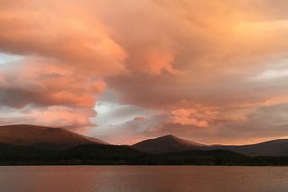 Sunset clouds over Loch Morlich