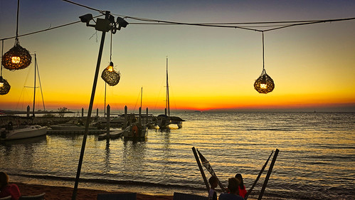 sunset sun marina thailand pier boat twilight sailing waterfront sundown dusk jetty vessel setting