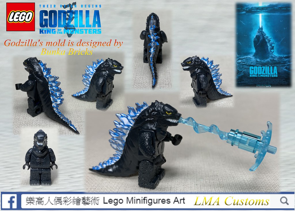 Hysterical Properly Giraffe MOC Lego Godzilla (Repainted Bunka Brick's mold) | LMA Customs | Flickr