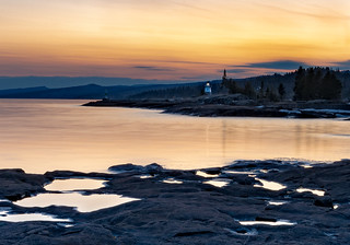 Golden Sunset Lake Superior - Grand Marais, MN