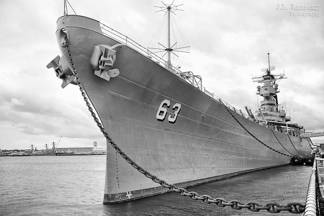 USS Missouri - Pearl Harbor - Honolulu, Hawaii in B&W