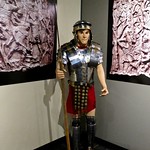 This is Claud, a legionnaire serving in the Roman army in his battle gear, York College 