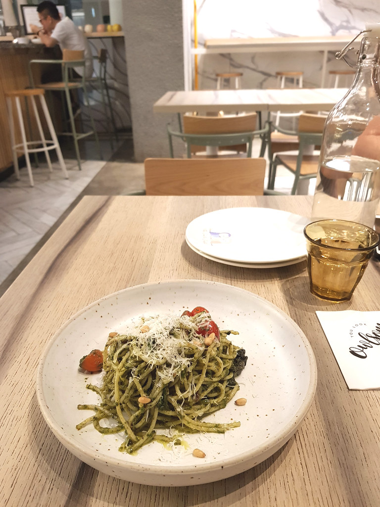 青酱素意面 Pesto Pasta (Vegetarian) rm$16 @ The Owls Cafe at One City USJ25