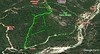 Photo 3D Google Earth avec le tracé de la restauration du chemin de Luviu pour le PR2 au 02/06/2019