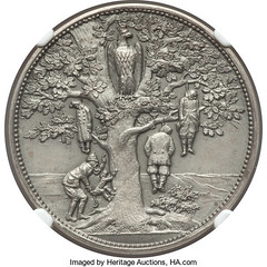1914 German Occupation silver Satirical Medal obverse