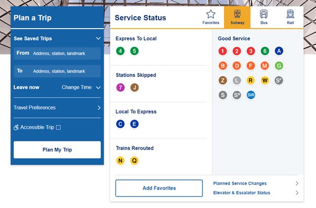 MTA Debuts New Service Status Info