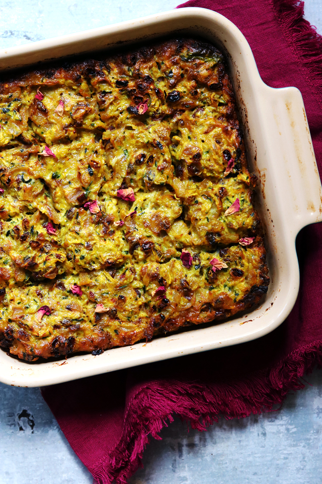 Persian Zucchini Frittata (kookoo kadoo)