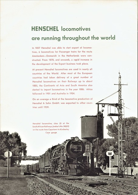 Henschel Locomotive Works (Kassel) - Steam Locomotives Sales Brochure (1952)