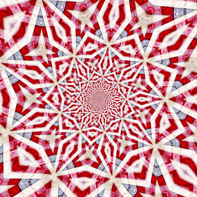 Red White Star Abstract Geometric 19YY2