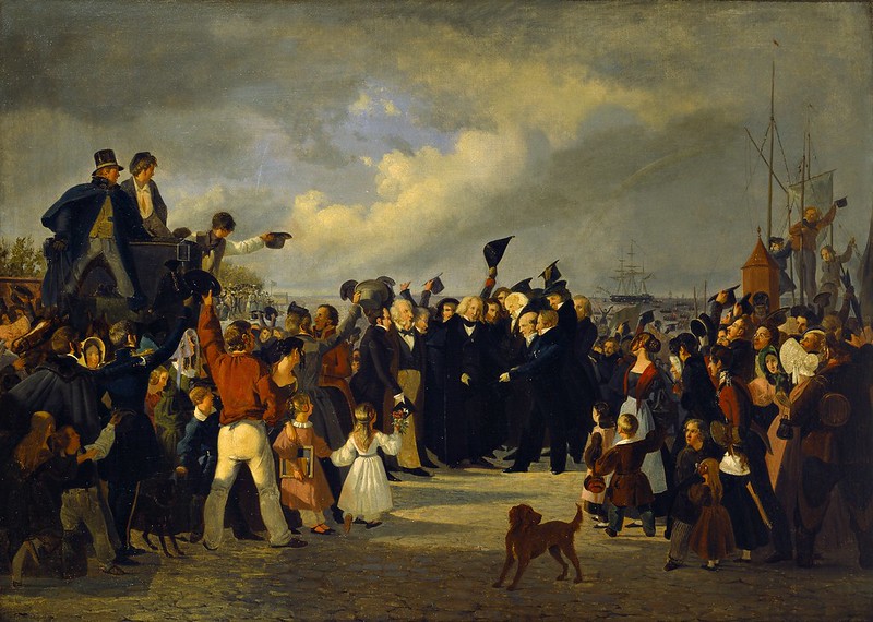 Friedrich Bernhard Westphal (1803-1844) - The Reception of Thorvaldsen on Toldboden in Copenhagen the 17th of September 1838, (c.1840)