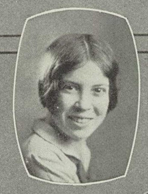 1928 Sunset High School Dallas TX Pauline Wright Portrait