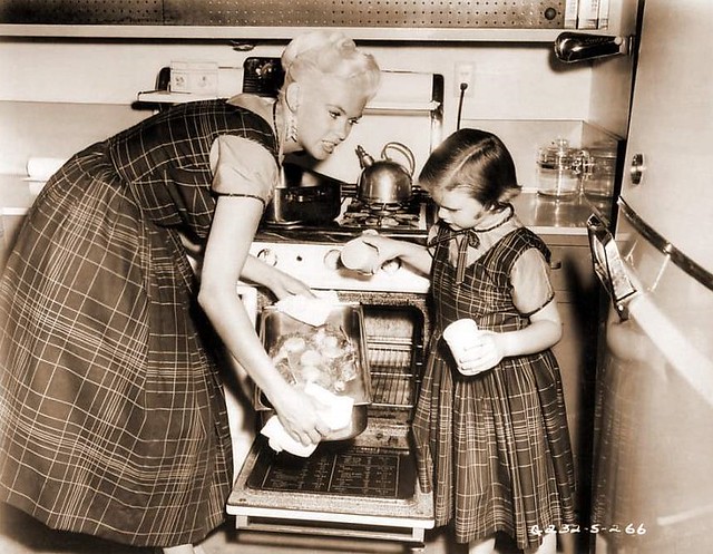 Jayne Mansfield en haar dochter Jayne Marie