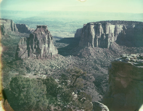 rock canyon geology landscape colorado film polaroid 669 automatic250