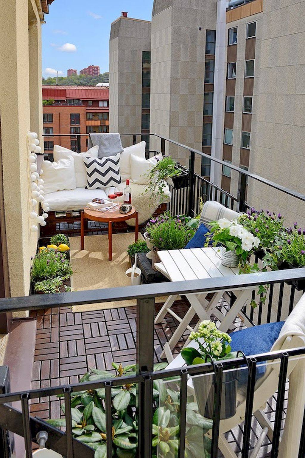 Best Decorated Small Outdoor Balconies' Inspirational Images
