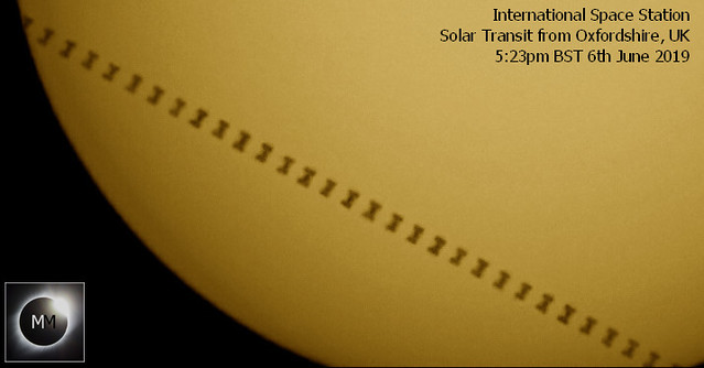 International Space Station Solar Transit (Cropped) 06/06/19