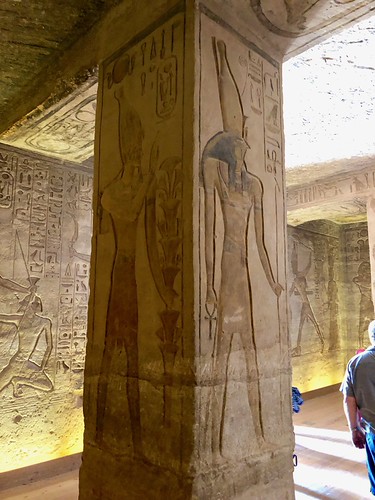 Central Hall, Temple of Hathor and Nefertari, Abu Simbel, AG, EGY by w_lemay, This is the temple complex of Abu Simbel, located on the shores of Lake Nasser in the far south of E