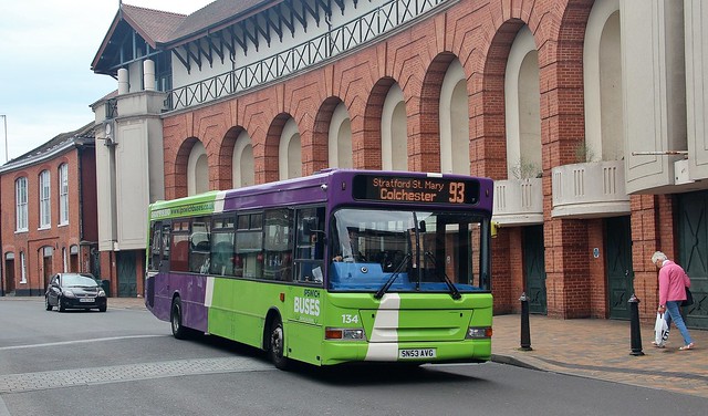 SN53 AVG, Recently reinstated Ipswich Buses Dart 134, Falcon Street, 7th. June 2019.