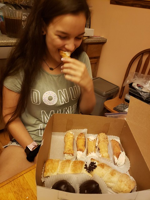 Emily with Box of Canoli