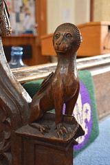 bench end: lion (15th Century)