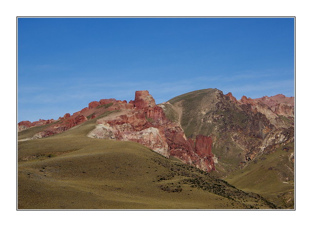 Paysage en rouge et vert / Patagonie