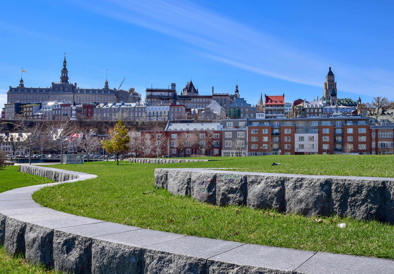 A view of Quebec City from the old port.