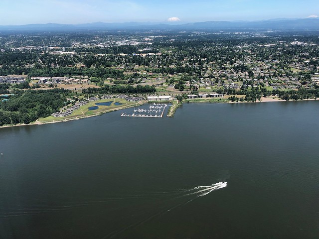 Looking across the Columbia River from PDX