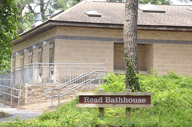 A bathhouse is a safe place to shelter in.