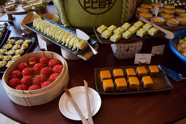 Dessert Table at Kaia's Bottomless Sushi Brunch at The Ned, London