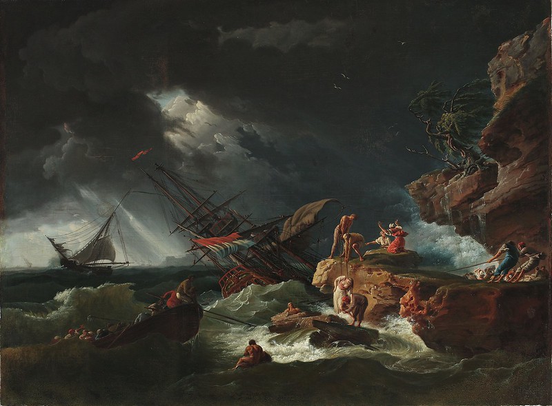 Pierre-Jacques Volaire (1729-1799) - Rozbitkowie na morzu