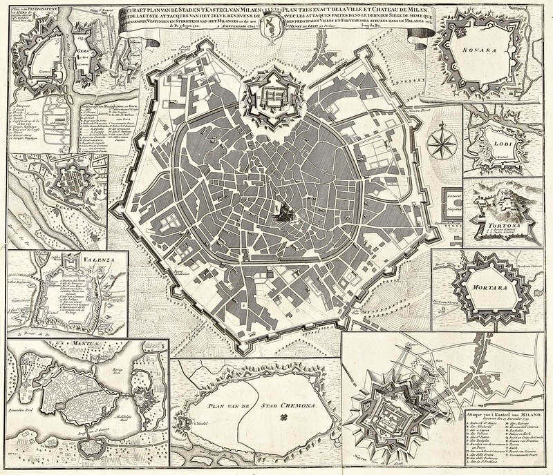 Anoniem - Plattegrond van Milaan (1733)