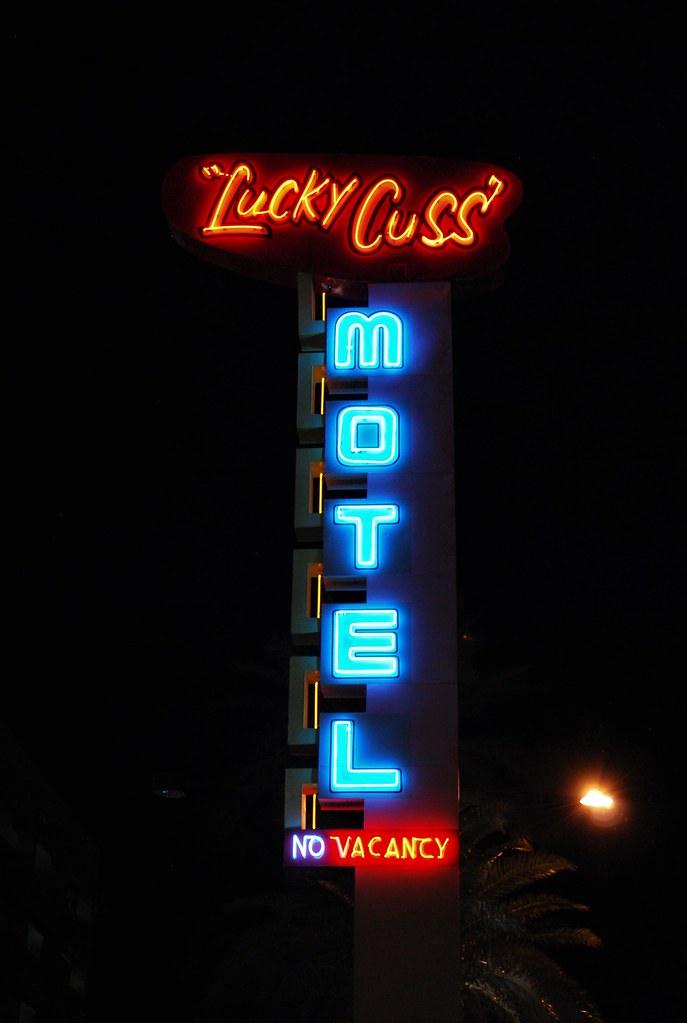 Little Cuss Motel neon sign.