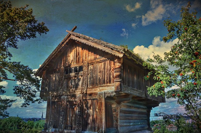 Ancient wooden barn