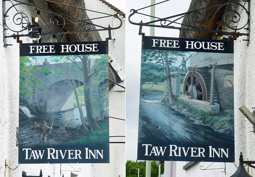 pub inn bar tavern pubsign innsign publichouse devon sticklepath tawriverinn