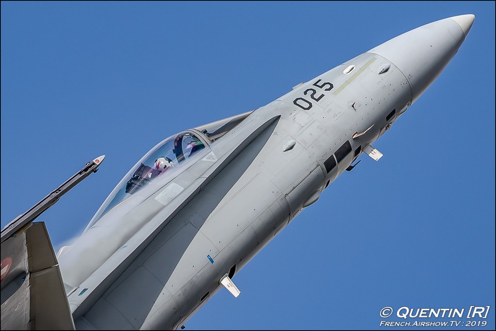 F/A-18 Swiss Hornet Solo Display Team - Schweizer Armee Meeting de l'Air BA-115 Orange 2019 Canon Sigma France contemporary lens Meeting Aerien 