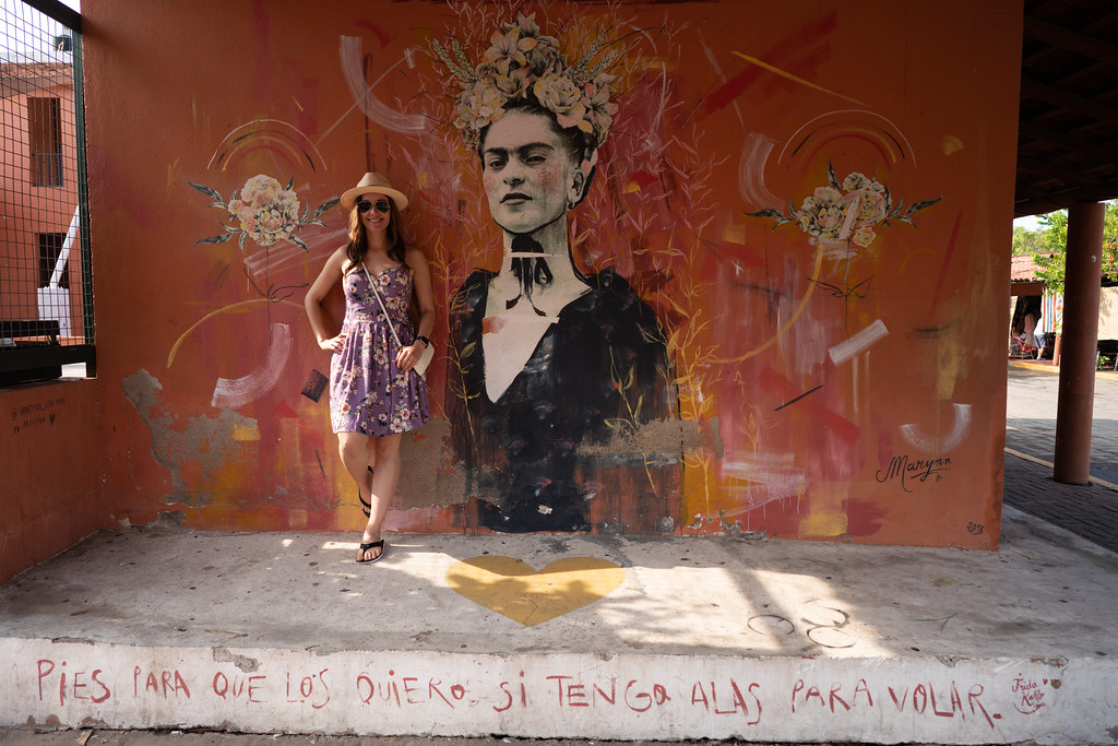 Deya with Frida Kahlo in Zihuatanejo